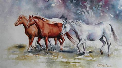 Wild Horses Painting By Elena Oleniuc Saatchi Art