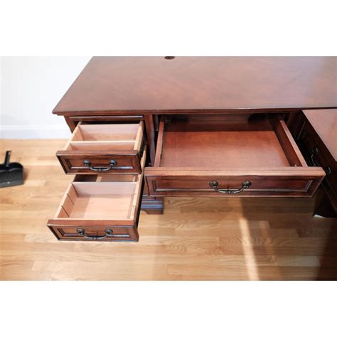 Whalen Furniture Regency Executive L Shaped Desk Aptdeco