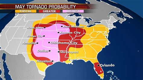 Where Are Tornadoes Mostly Likely To Happen In May Fox News