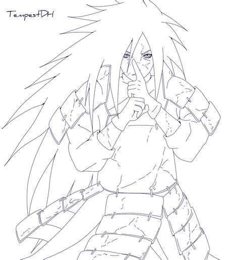 Madara Lineart By Tempestdh On Deviantart