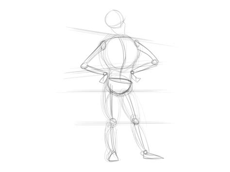Full Body Sketch Of A Man At Explore
