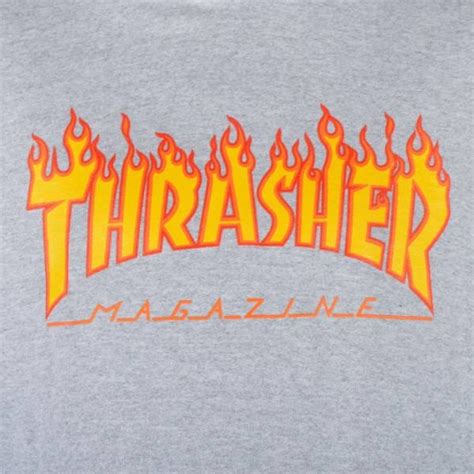 Thrasher Thrasher Flames Hood Heather Grey Thrasher From Native Skate