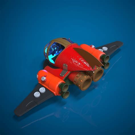 Toon Spacecraft 3d Model Cgtrader
