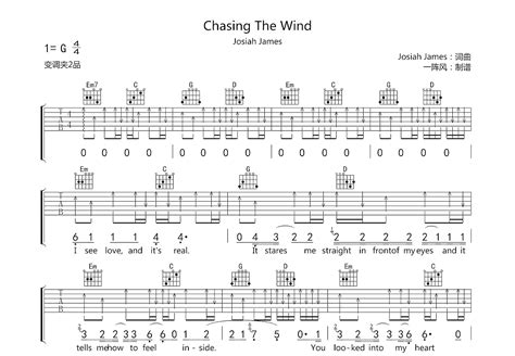 Chasing The Wind吉他谱josiah Jamesg调弹唱79专辑版 吉他世界