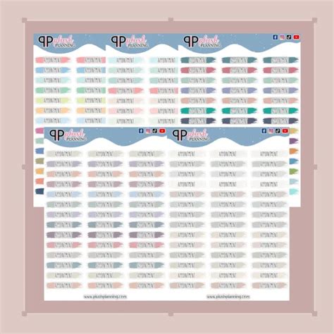 Appointment Watercolor Swatches Planner Stickers Rae Dunn Inspired