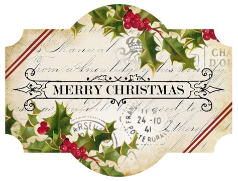 Vintage Merry Christmas Clipart Free Download On Clipartmag
