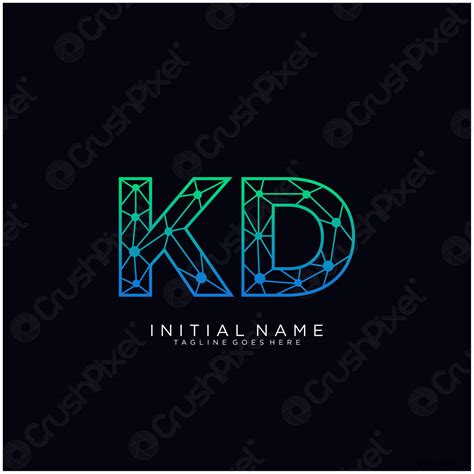 Kd Letter Logo Icon Design Template Elements Stock Vector Crushpixel