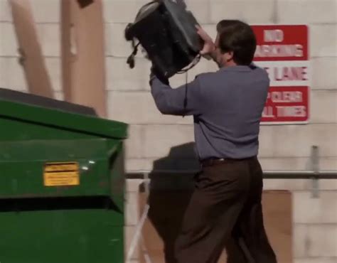 Man Throwing Computer In Trash Blank Template Imgflip