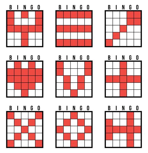 Printable Bingo Pattern Examples Printablee Bingo Patterns Bingo