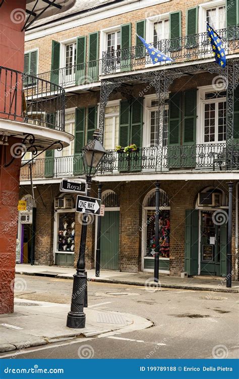 Architecture Of The French Quarter In New Orleans Editorial Stock Photo