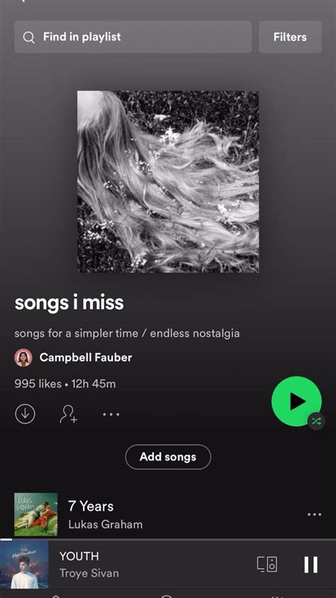 Songs I Miss A Nostalgic Playlist Spotify Campbell Fauber