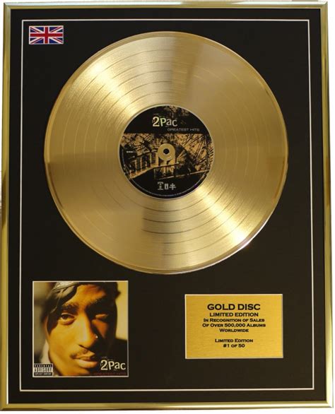 2pac Ltd Edition Cd Gold Discrecord Greatest Hits