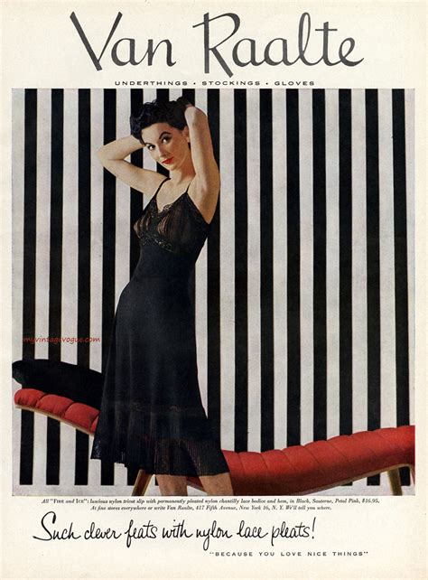 the nifty fifties — van raalte lingerie advertisement 1952