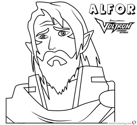 Maybe you would like to learn more about one of these? Voltron Coloring Pages King Alfor - Free Printable ...