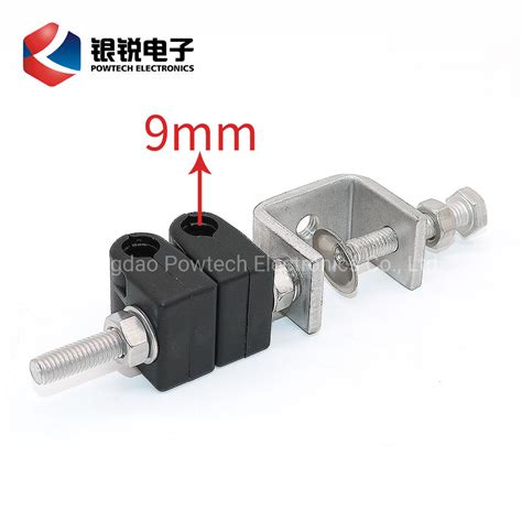 Double Holes Type Telecom Parts Feeder Cable Clamp China Coaxial