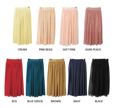 Korean Style Chiffon Long Skirt