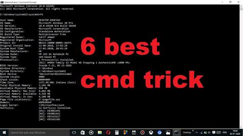 6 Cmd Tricks For Windows 10 You Should Know Youtube
