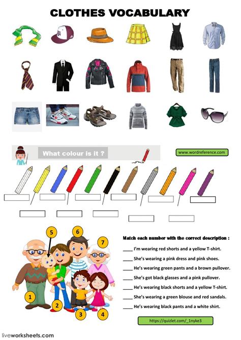 The Clothes Interactive And Downloadable Worksheet You Can Do The