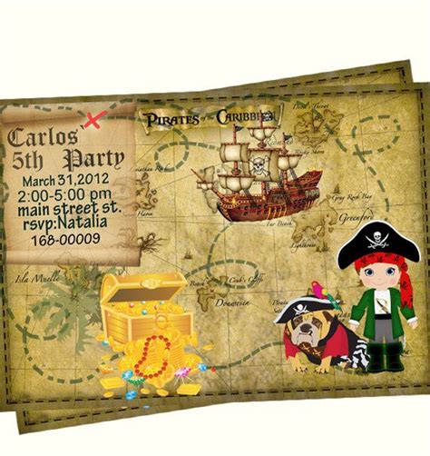 Pirate Invitation Personalized Etsy Digital By Scrapworldparty