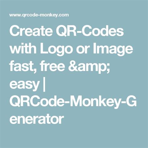 Create QR-Codes with Logo or Image fast, free & easy | QRCode-Monkey