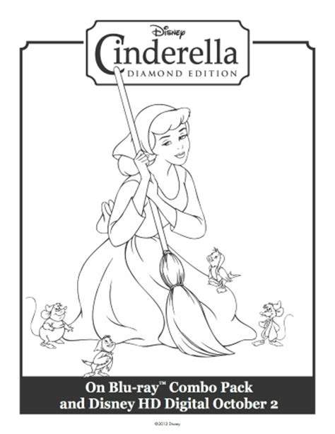 Cinderella Doing Her Chores Printable Coloring Sheet Mama Likes This