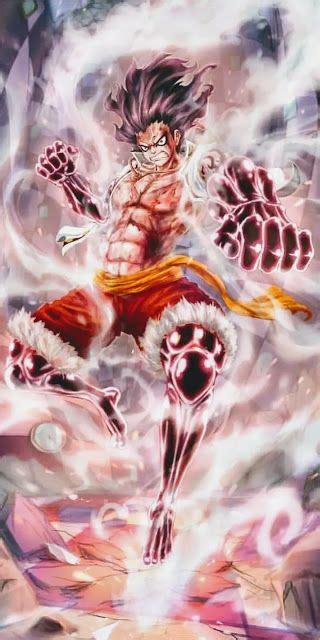 Wallpaper Luffy Red Making Animation Luffy Gear 4th One Piece Live