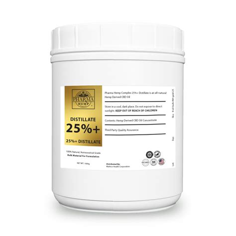 Bulk Cbd 25 Gold Distillate Hemp Health Inc