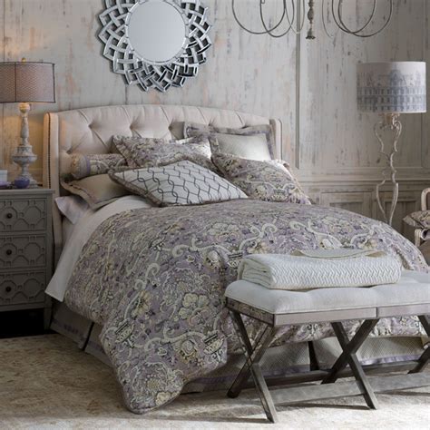 Lavender Gray Bedroom Traditional Bedroom By Horchow