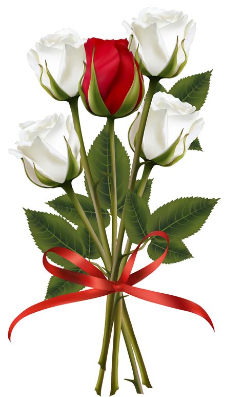 Red And White Flowers Bouquet Heartbeat Flower Bouquet Red And