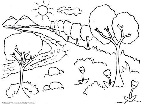 Mewarnai gambar sederhana untuk anak tk kartun tikus lucu. Gambar Mewarnai Pemandangan Hutan dan Sungai Untuk Anak Tk ...