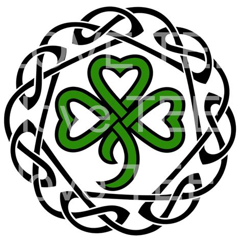 Celtic Clover Svg Shamrock Svg Clover Svg St Patricks Day Svg Logo