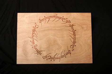 Lord Of The Rings The One Ring Inscription Laser Engraved Wall