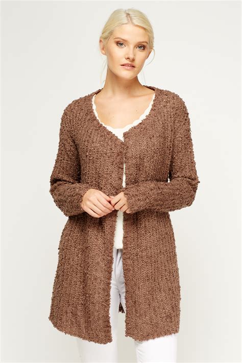 Loose Knit Open Front Cardigan Just 7