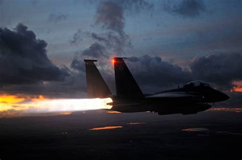F Strike Eagle Full Afterburner Aircraft Military Aircraft