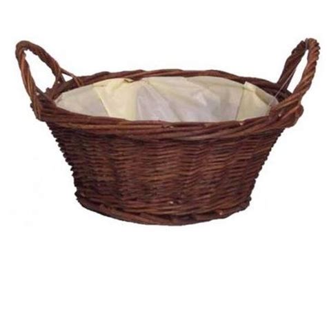 Apac Brown Short Handle Wicker Basket Hobbycraft Wicker Laundry
