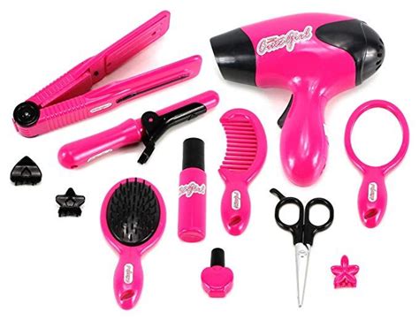 cute girl hairdresser pretend play toy fashion beauty play set w working hair dryer