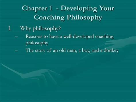 Ppt Chapter 1 Developing Your Coaching Philosophy Powerpoint