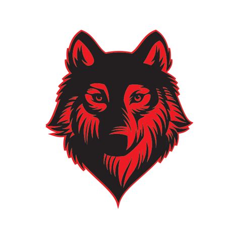 Printed Vinyl Red Wolf Head Stickers Factory