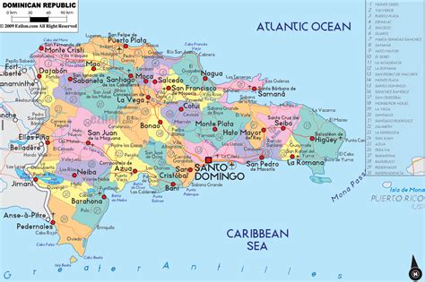 Large Detailed Administrative And Political Map Of Dominican Republic Dominican Republic Large