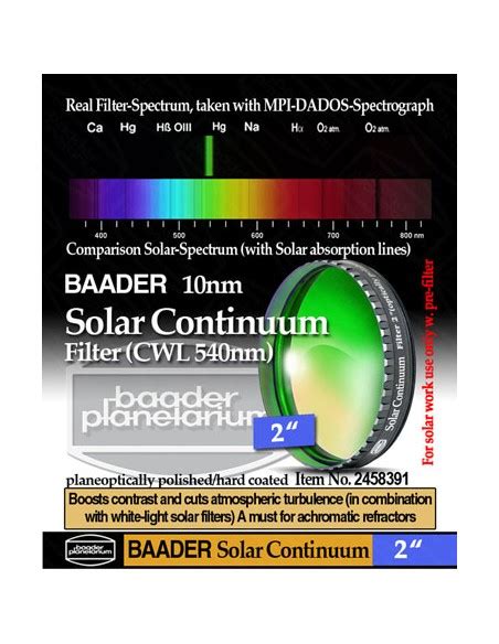 Baader 2 Solar Continuum Filter 540nm 2458391