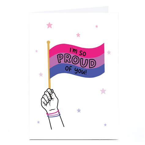 Buy Personalised Blue Kiwi Pride Card Bisexual Flag For Gbp 229