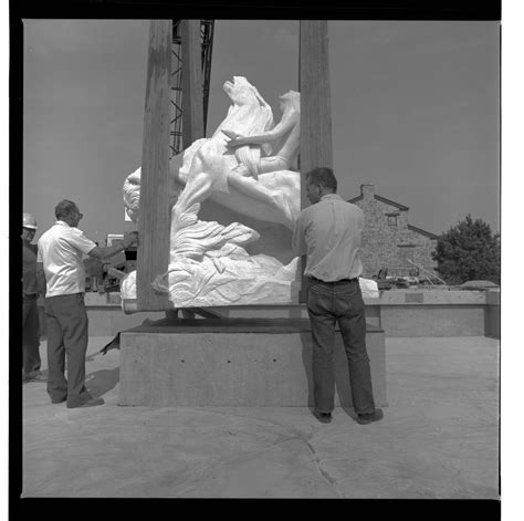 Installing The Great White Buffalo Statue At The Kansas State Historical Society Kansas Memory