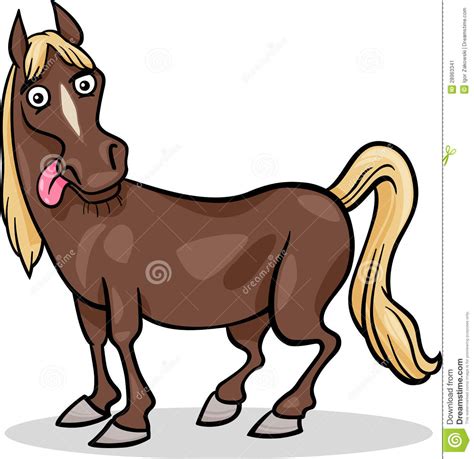 Horse Farm Animal Cartoon Illustration Stock Image Image