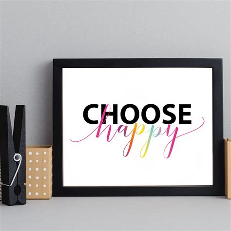 Choose Happy Printable Motivational Quote Vicki Nicolson Brand