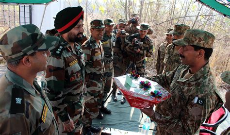 India And Pakistan Army Officers During Flag Meeting At Chakan Da Bagh