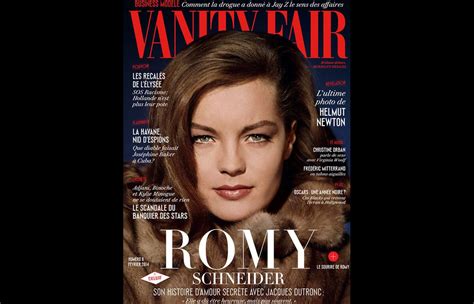 Photo Romy Schneider en couverture du magazine Vanity Fair édition