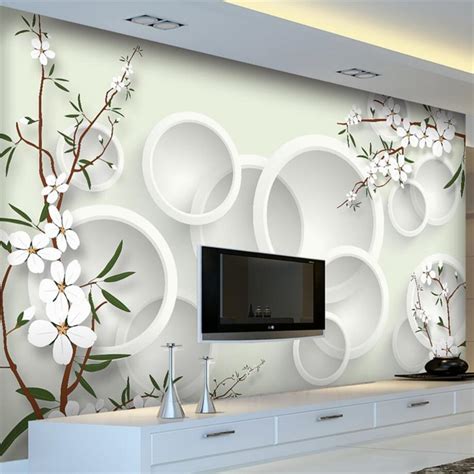 Beibehang Custom Wallpaper Modern Fine Elegant Fresh Flower 3d Living