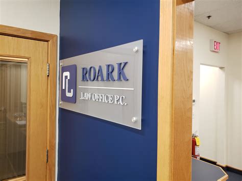Layered Acrylic Sign With Dimensional Logo And Standoffs Interior