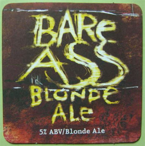 Bare Ass Blonde Ale Beer Coaster Mat Duclaw Maryland Oh Yeah Starts
