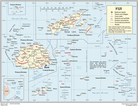 Detailed Political Map Of Fiji Ezilon Maps